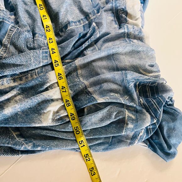 Fashion Nova Alexis Mesh Strapless Maxi Dress Size 3X NWT Blue Combo - Picture 8 of 9